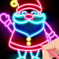 Draw Glow Christmas - Draw & Color Online