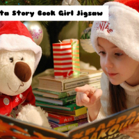 Santa Story Book Girl Jigsaw Online