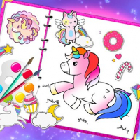 Fabulous Cute Unicorn Coloring Book Online